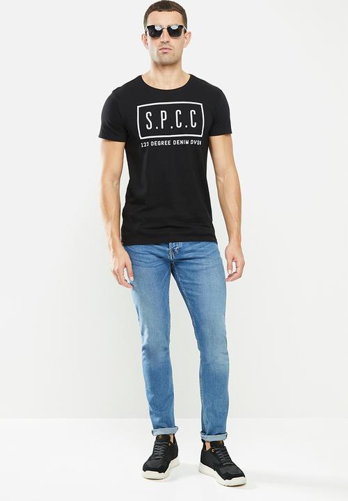 S.P.C.C - Abram straight hem tee - black