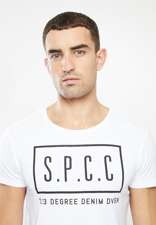 S.P.C.C - Abram straight hem tee - white