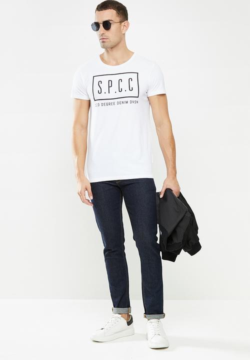 S.P.C.C - Abram straight hem tee - white