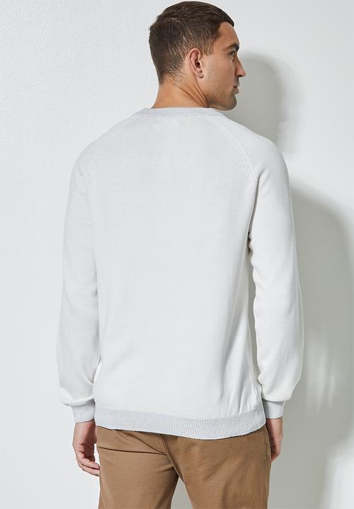 Superbalist - Sporty crew pullover knit jersey - white