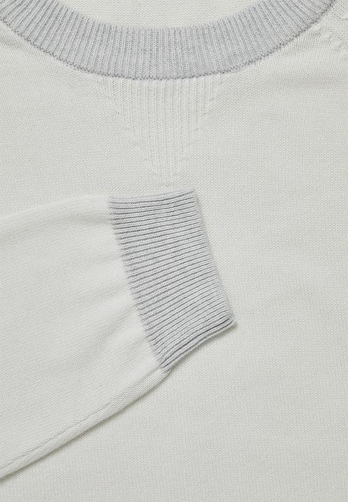 Superbalist - Sporty crew pullover knit jersey - white