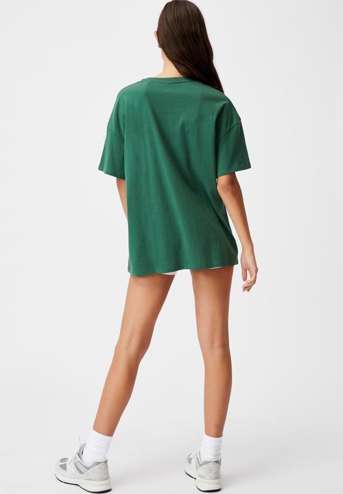 Factorie - Super relaxed graphic tee - hunter green