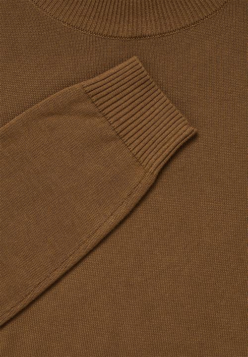Superbalist - Slim fit high neck knit jersey - brown