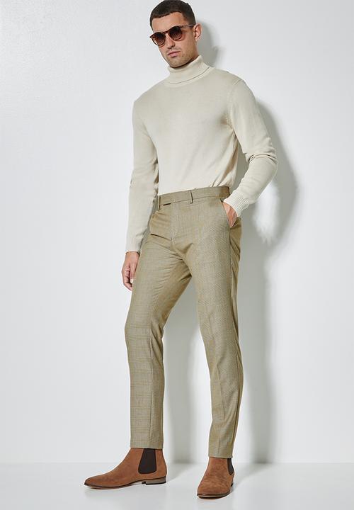 Superbalist - Regent slim fit trouser check - brown