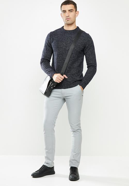 MANGO - Texas Flecked wool  sweater Texas - navy