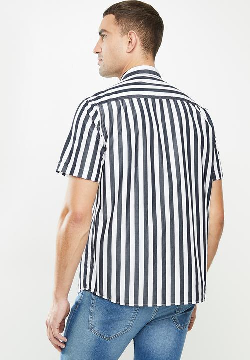 MANGO - Traca shirt - navy & white 