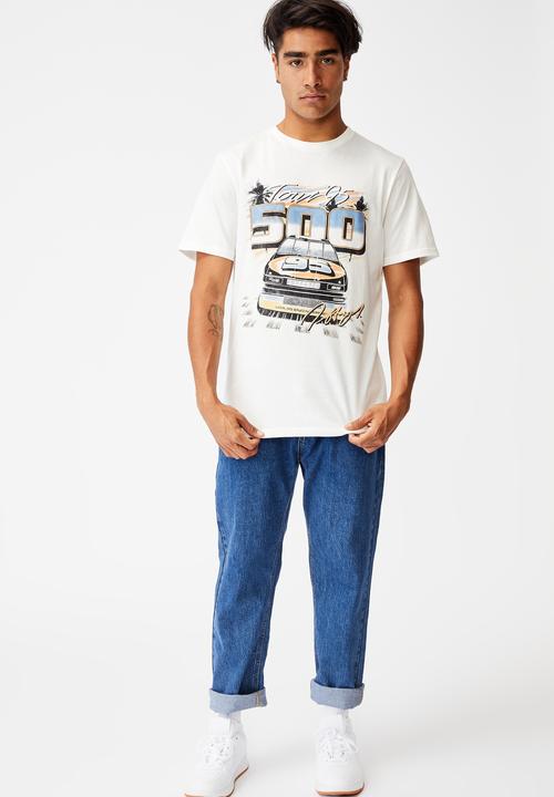Cotton On - Tbar moto T-shirt - white