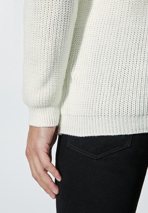 Superbalist - Raglan textured knit - white