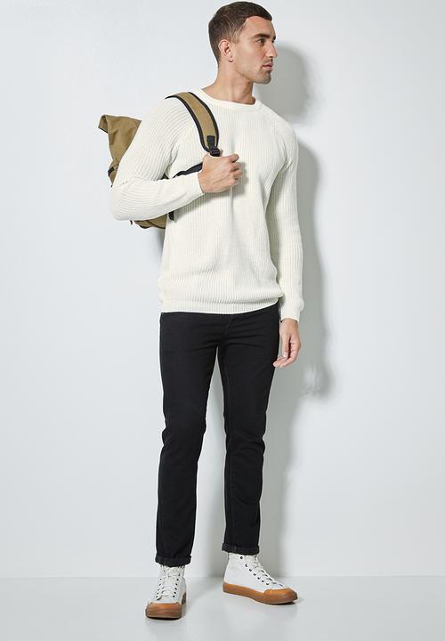 Superbalist - Raglan textured knit - white