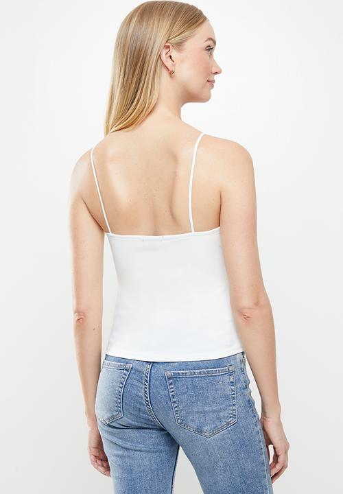 STYLE REPUBLIC - Padded cami - white