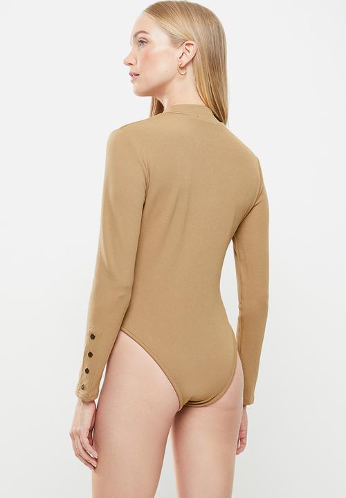 STYLE REPUBLIC - Long sleeve bodysuit - stone