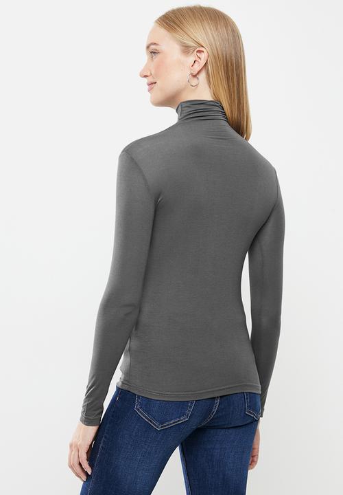 STYLE REPUBLIC - Long sleeve knit top - slate grey