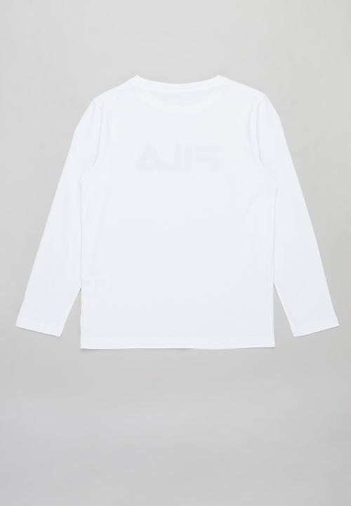 FILA - Mono deckle long sleeve tee - white