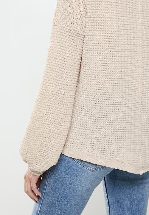 STYLE REPUBLIC - V-neck long sleeve top - ecru