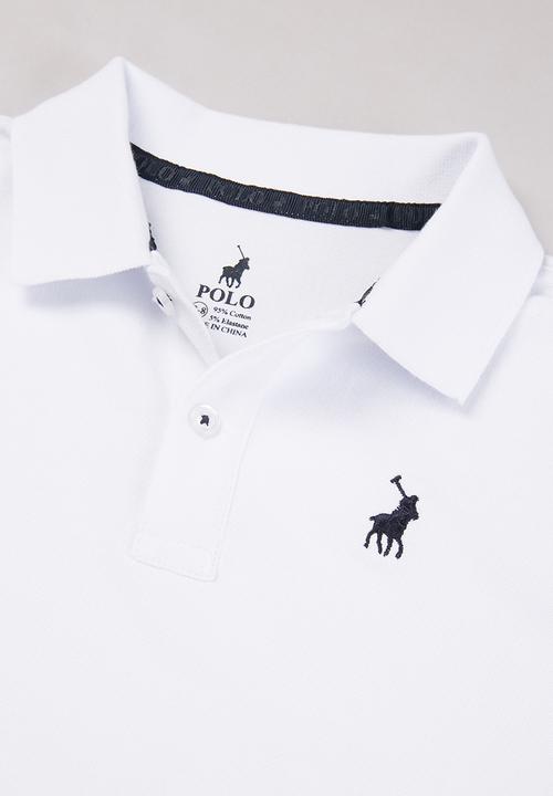 POLO - Boys robert long sleeve golfer - white