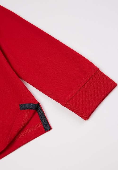 POLO - Boys robert long sleeve golfer - red