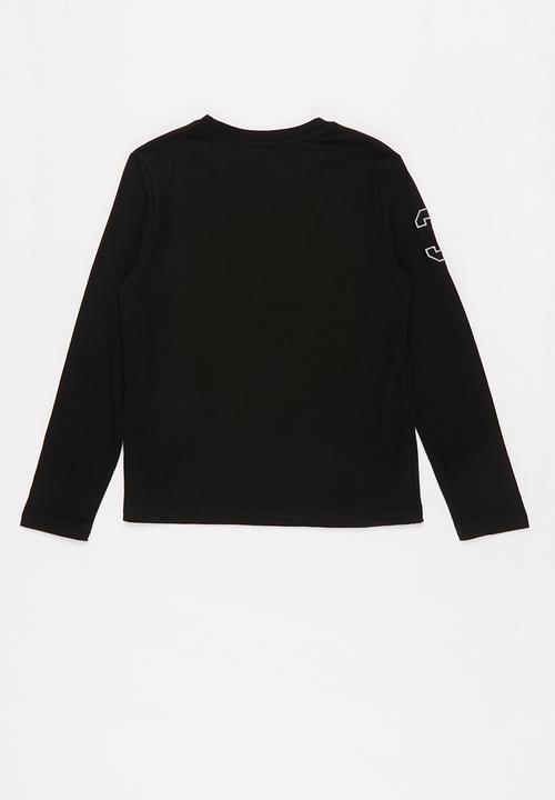 POLO - Boys ashton long sleeve tee - black