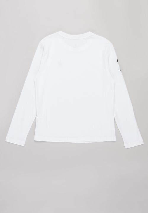 POLO - Boys ashton long sleeve tee - white