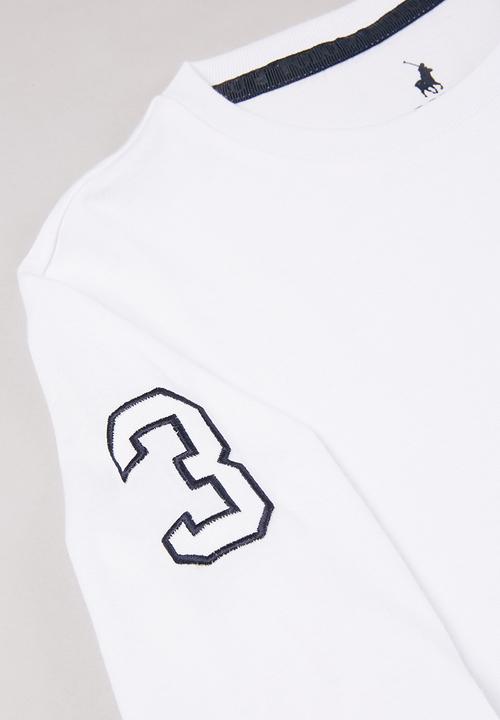 POLO - Boys ashton long sleeve tee - white