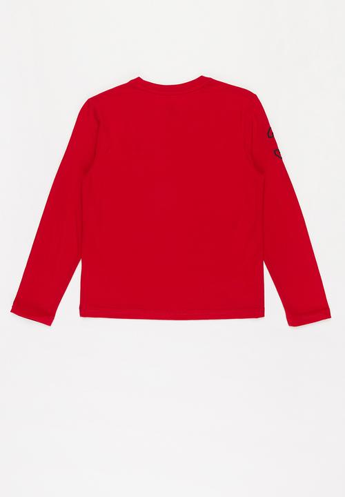 POLO - Boys ashton long sleeve tee - red