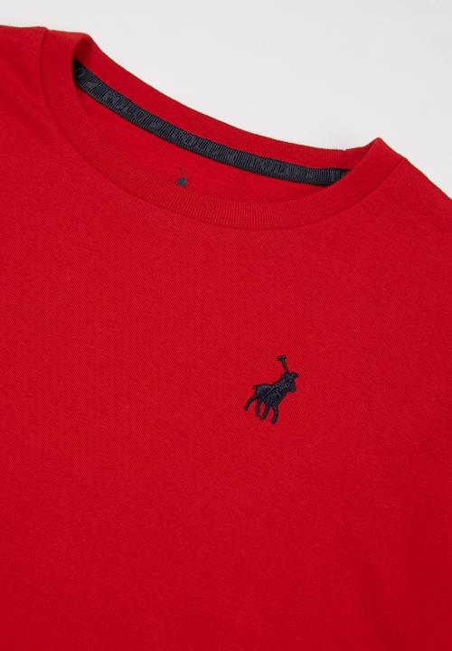 POLO - Boys ashton long sleeve tee - red