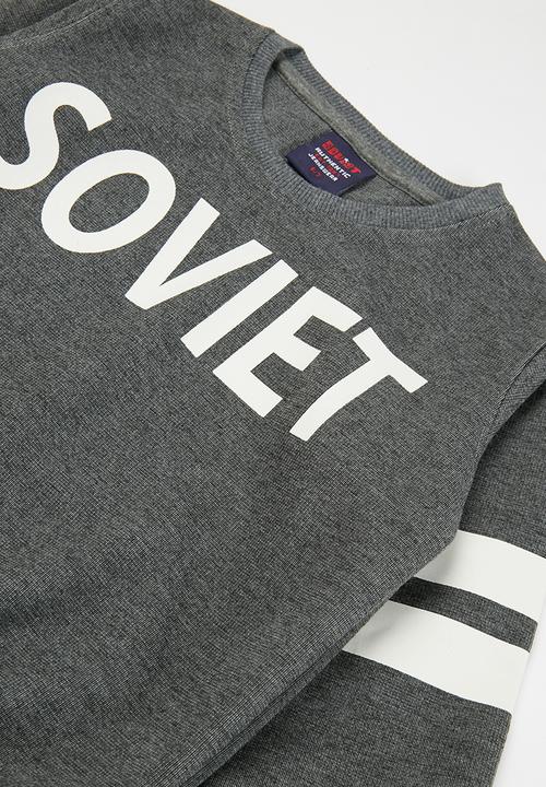 SOVIET - Vista crew neck sweat top - grey