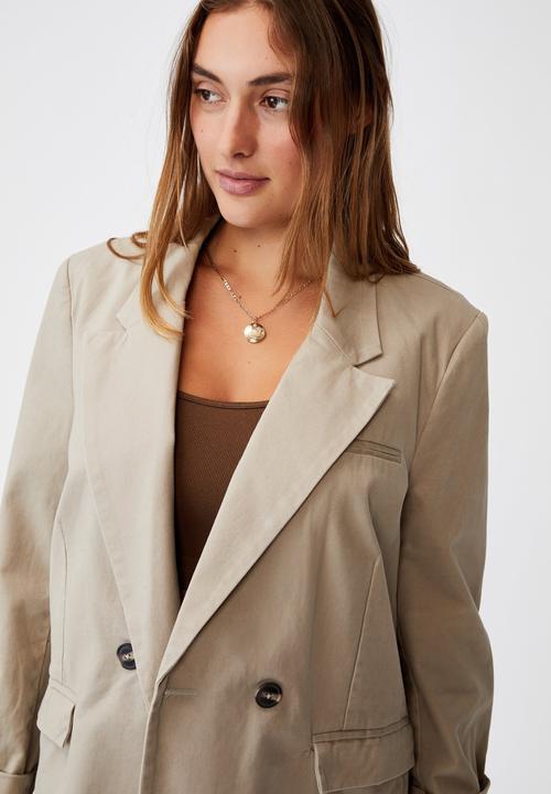 Cotton On - The oversized blazer - washed taupe