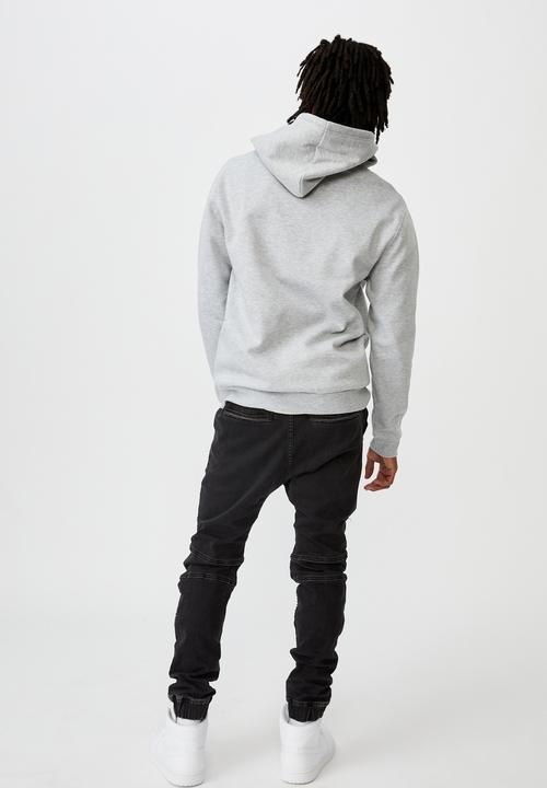Factorie - Moto denim cuffed jean - black