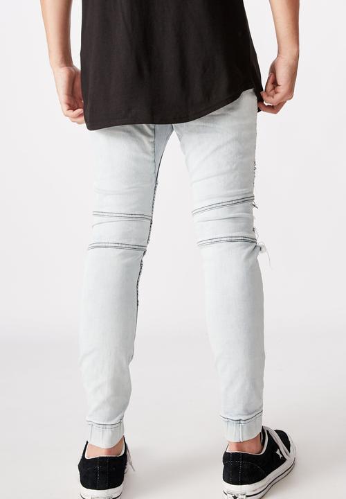 Factorie - Moto denim cuffed jeans - blue