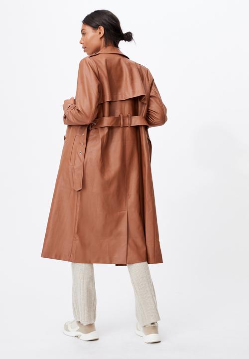 Cotton On - Vegan leather trench - tan