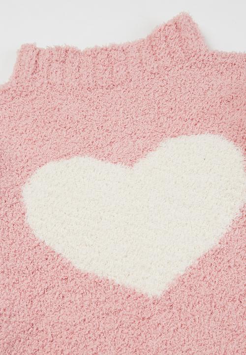 Pop Candy - Girls heart jersey - pink & white
