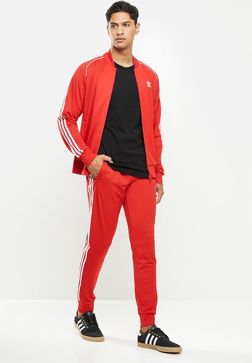 adidas Originals - Sst pants - red & white