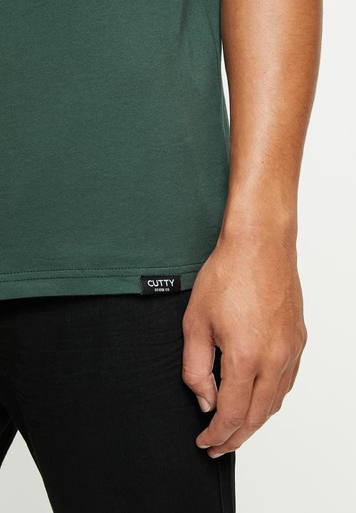 Cutty - T-shirt basic V-neck - green 