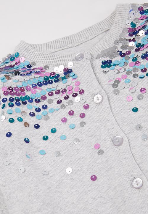 Pop Candy - Girls sequin cardigan - grey