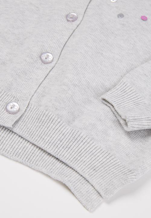 Pop Candy - Girls sequin cardigan - grey