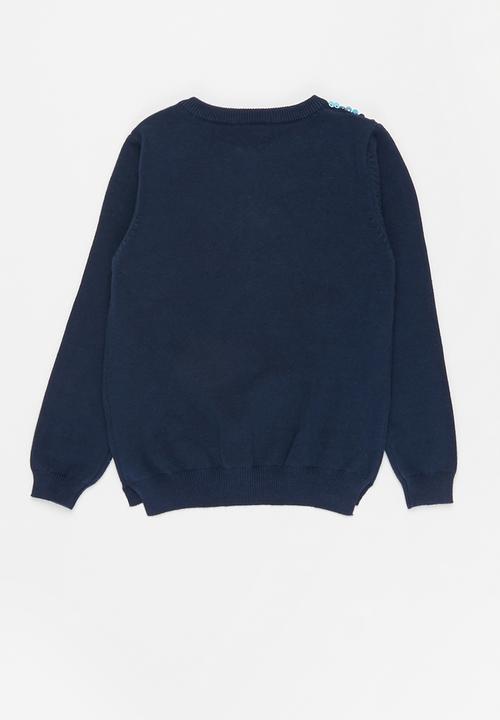 Pop Candy - Girls sequin cardigan - navy