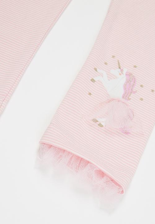Pop Candy - Girls mesh detail legging - pink