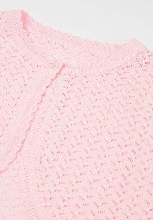 Pop Candy - Girls one button cardigan - pink