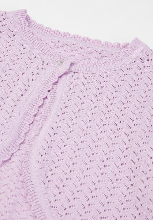 Pop Candy - Girls one button cardigan - purple