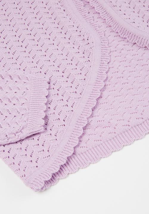 Pop Candy - Girls one button cardigan - purple