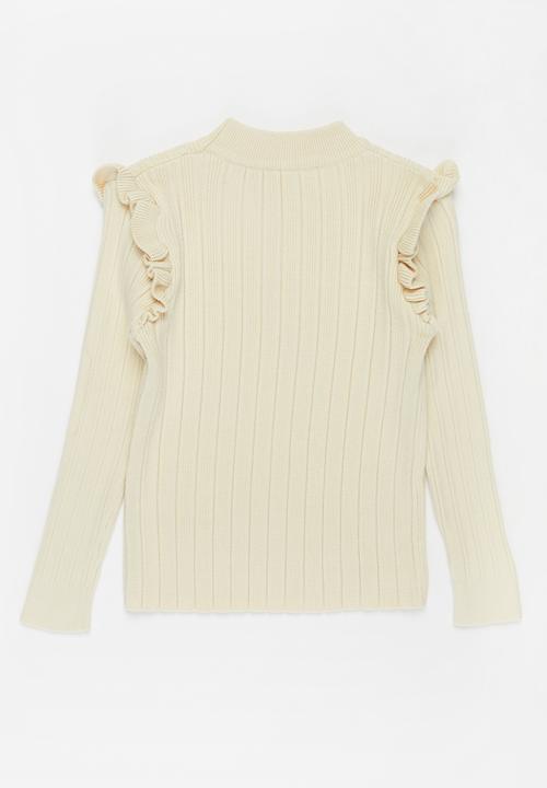 Pop Candy - Girls ruffle jersey - neutral