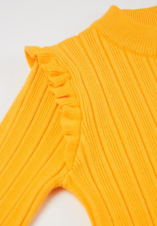 Pop Candy - Girls ruffle jersey - yellow