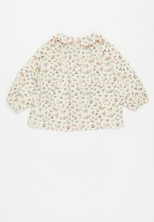 Pop Candy - Girls printed blouse with collar - multi