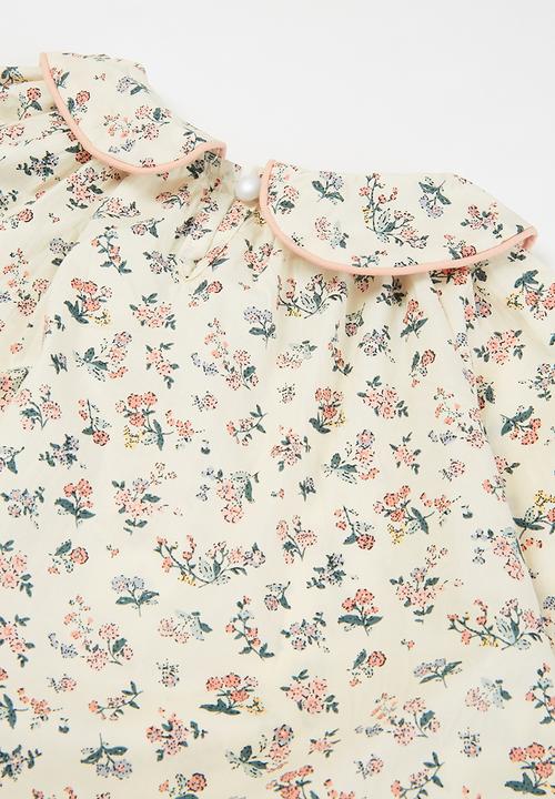 Pop Candy - Girls printed blouse with collar - multi