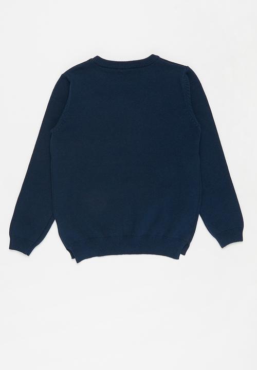 Pop Candy - Girls printed crew - navy