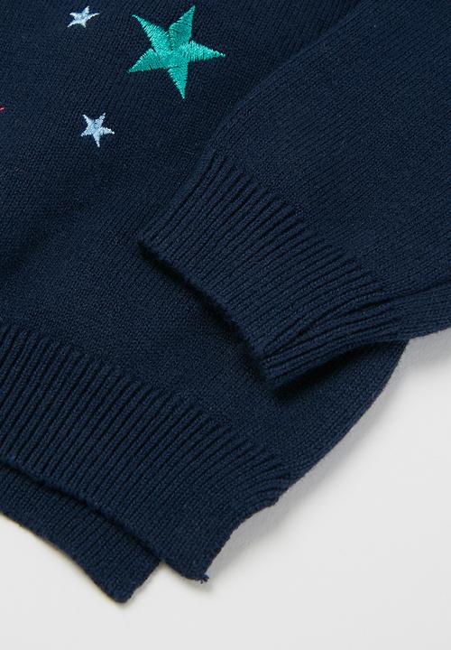 Pop Candy - Girls printed crew - navy