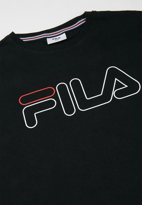 FILA - Storm short sleeve crop top - black