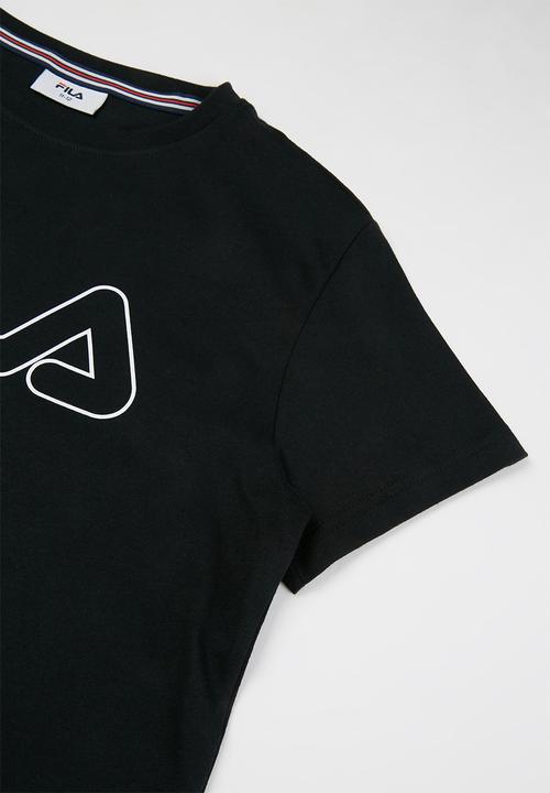 FILA - Storm short sleeve crop top - black