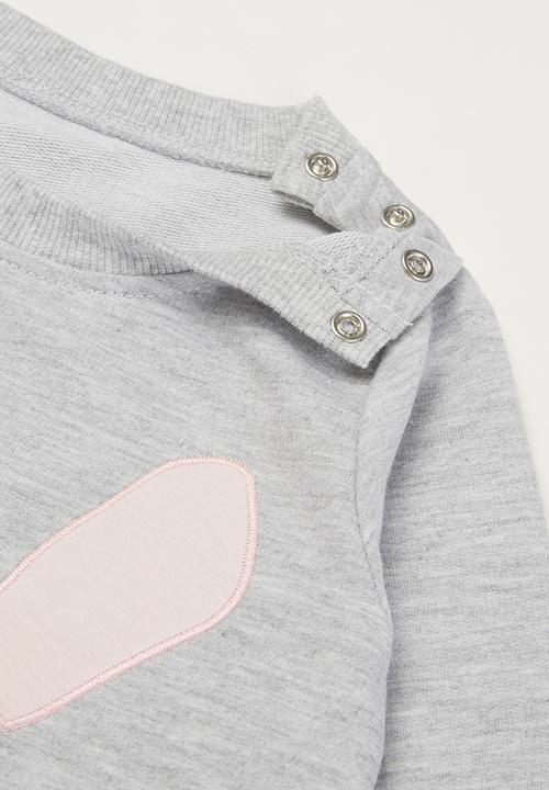 Pop Candy - Girls printed sweater - grey