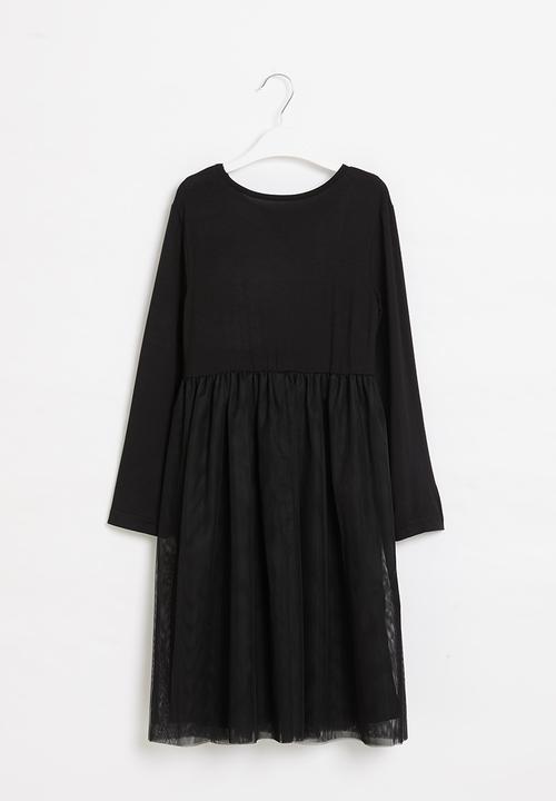 Pop Candy - Younger girls combo dress - black